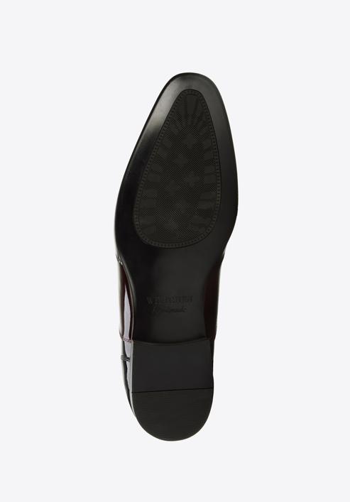 Men's two-tone patent leather Oxfords shoes, black-burgundy, 96-M-503-13-43, Photo 7
