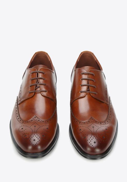 Men's leather brogue shoes, brown, 94-M-906-1-41, Photo 3