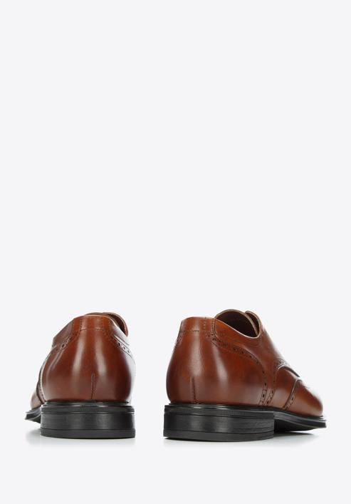 Men's leather brogue shoes, brown, 94-M-906-1-40, Photo 5
