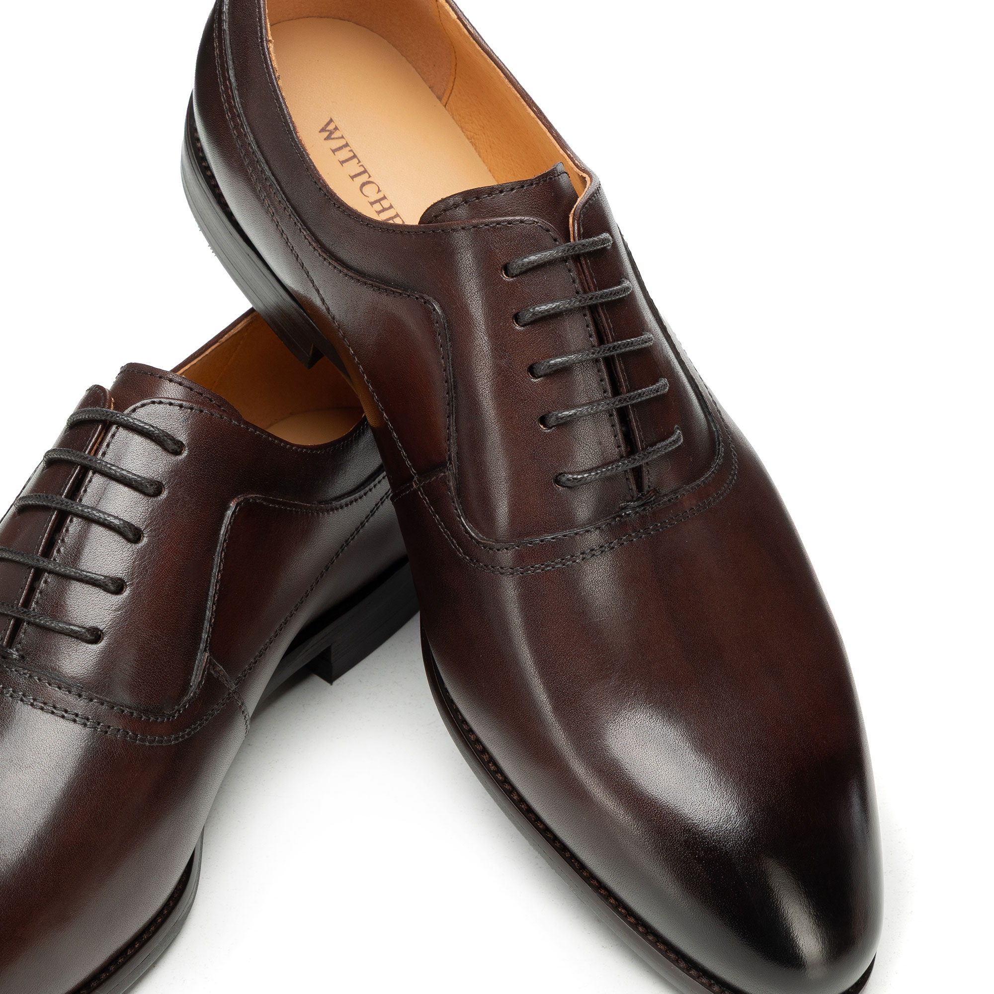 Pánske kožené oxfordky s elegantne tvarovanou špičkou – formálna obuv pre náročného muža 101-M-305-4, Vyberte variant hnedá, Vyberte veľkosť 40