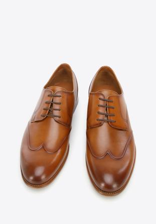 Men's leather Derby shoes, brown, 96-M-520-4-44, Photo 1