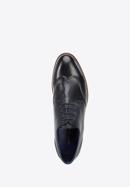 Men's leather Derby shoes, navy blue, 96-M-520-1-45, Photo 4