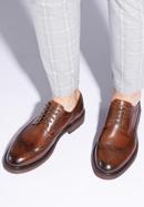 Men's leather Derby shoes, brown, 95-M-702-3-43, Photo 15