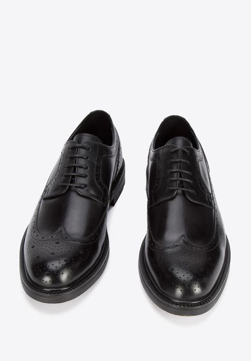Men's leather Derby shoes, black, 95-M-702-3-40, Photo 2