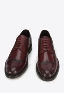 Men's leather Derby shoes, burgundy, 95-M-702-4-43, Photo 2