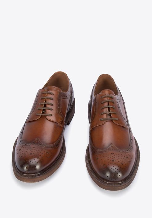 Men's leather Derby shoes, brown, 95-M-702-1-40, Photo 2