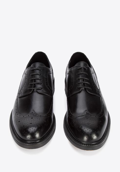 Men's leather Derby shoes, black, 95-M-702-3-40, Photo 3
