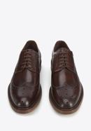 Men's leather Derby shoes, dark brown, 95-M-702-4-42, Photo 3
