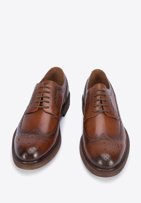 Men's leather Derby shoes, brown, 95-M-702-3-39, Photo 3