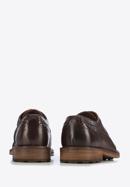 Men's leather Derby shoes, dark brown, 95-M-702-4-39, Photo 4