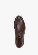 Men's leather Derby shoes, dark brown, 95-M-702-4-42, Photo 5