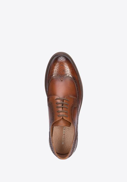 Men's leather Derby shoes, brown, 95-M-702-3-43, Photo 5