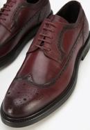 Men's leather Derby shoes, burgundy, 95-M-702-4-39, Photo 8