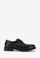 Men's perforated leather shoes, black, 98-M-713-5-39, Photo 1