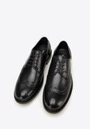 Men's perforated leather shoes, black, 98-M-713-1-45, Photo 2