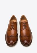 Men's perforated leather shoes, brown, 98-M-713-1-44, Photo 3