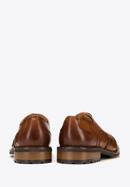 Men's perforated leather shoes, brown, 98-M-713-4-42, Photo 4