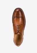 Men's perforated leather shoes, brown, 98-M-713-4-42, Photo 5