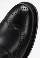 Men's perforated leather shoes, black, 98-M-713-4-41, Photo 8