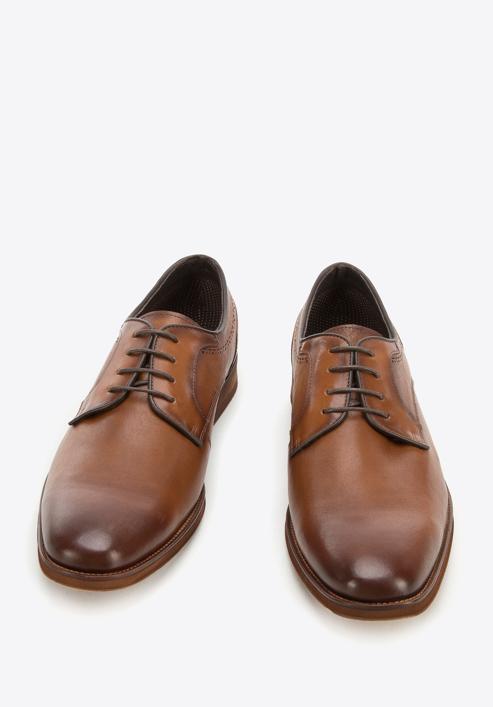Men's leather lace up shoes, brown, 94-M-516-N-44, Photo 2