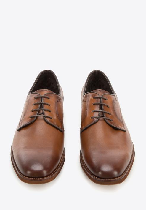 Men's leather lace up shoes, brown, 94-M-516-5-44, Photo 3
