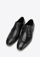 Men's perforated leather dress shoes, black, 98-M-705-1P-45, Photo 2