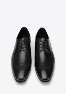 Men's perforated leather dress shoes, black, 98-M-705-1P-45, Photo 3