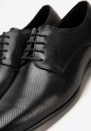 Men's perforated leather dress shoes, black, 98-M-705-1P-44, Photo 8