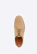 Men's perforated suede shoes, beige, 94-M-509-1-40, Photo 4