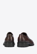 Men's croc-embossed leather shoes, brown, 95-M-504-1-39, Photo 4