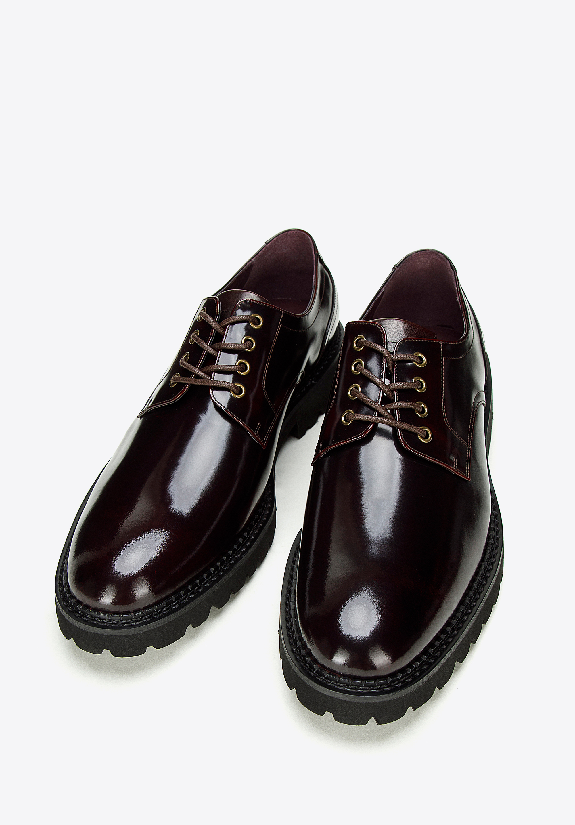 Mens burgundy patent hot sale leather shoes