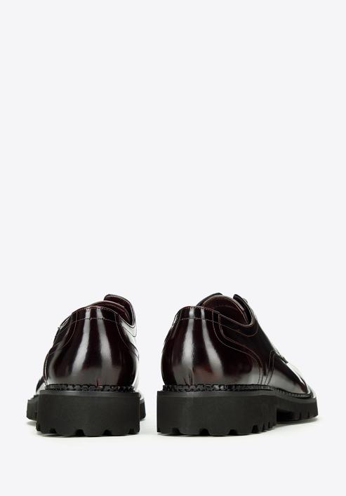 Men's patent leather shoes, burgundy, 97-M-504-1-39, Photo 4