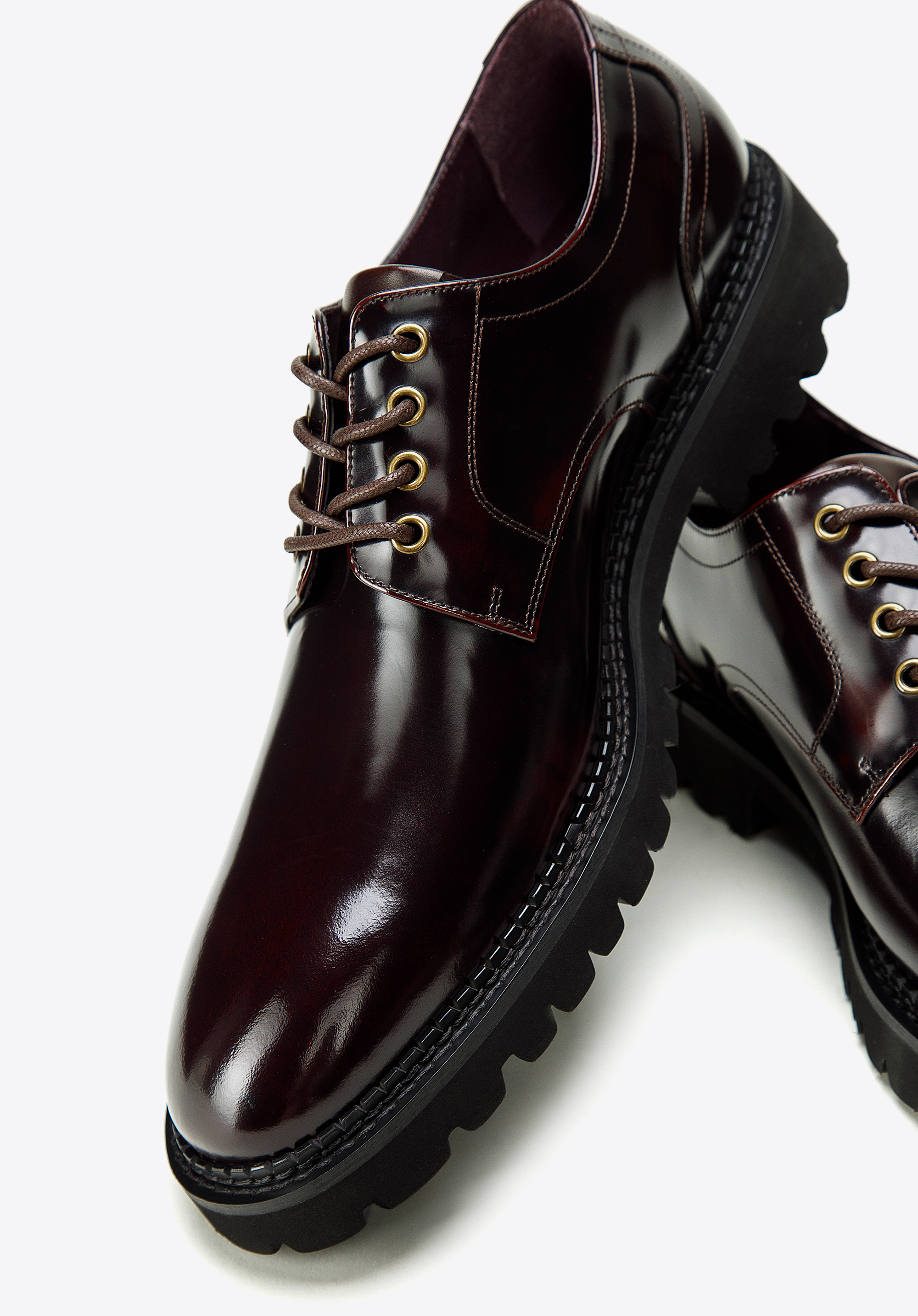 Mens burgundy best sale patent leather shoes