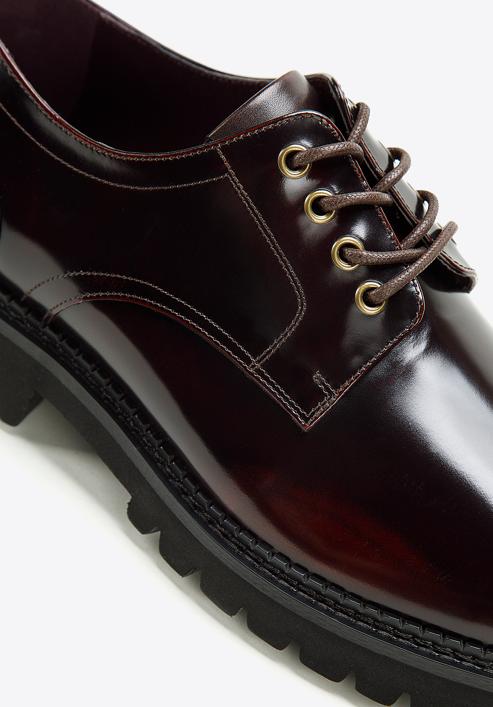 Men's patent leather shoes, burgundy, 97-M-504-1-39, Photo 8