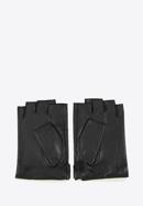 Męskie rękawiczki skórzane bez palców, czarny, 46-6-390-1-M, Zdjęcie 2