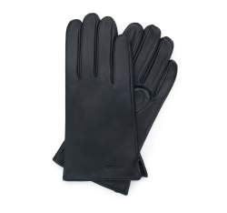 Męskie rękawiczki skórzane klasyczne, czarny, 39-6A-019-1-XS, Zdjęcie 1