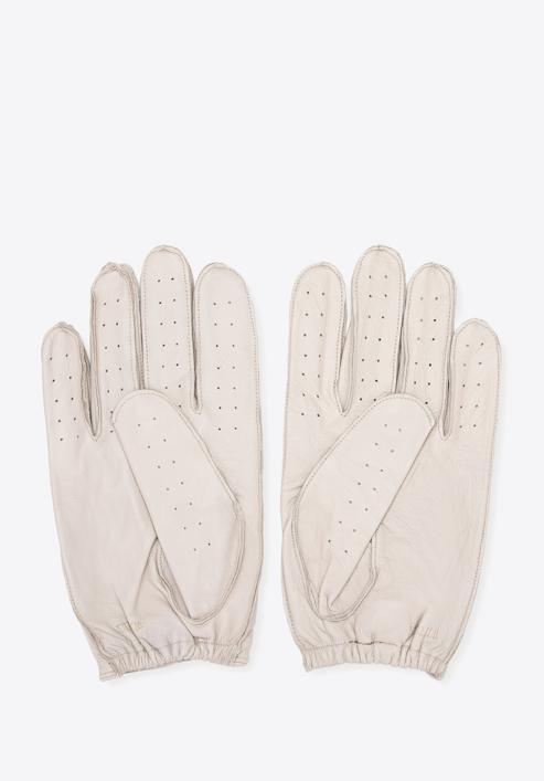 Men's leather driving gloves, cream, 46-6A-001-1-L, Photo 2