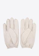 Men's leather driving gloves, cream, 46-6A-001-1-L, Photo 2