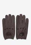 Men's leather driving gloves, dark brown, 46-6A-001-1-M, Photo 2