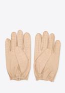 Men's leather driving gloves, beige, 46-6A-001-4-S, Photo 2