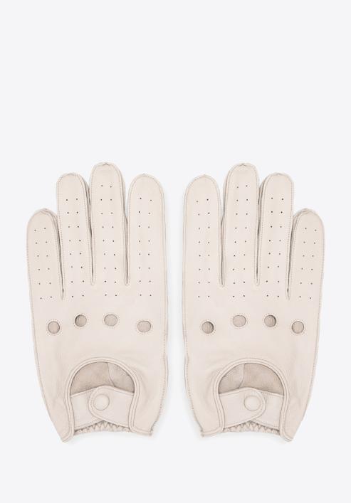 Men's leather driving gloves, cream, 46-6A-001-9-M, Photo 3