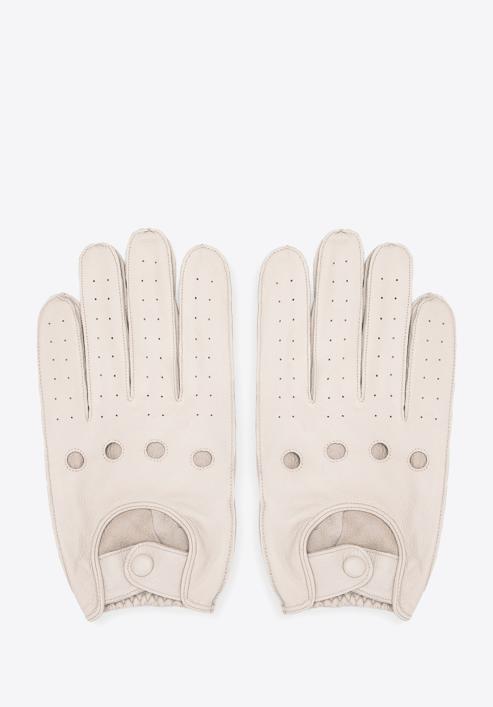 Men's leather driving gloves, cream, 46-6A-001-9-S, Photo 3