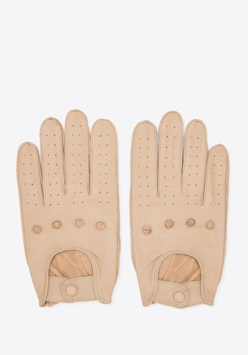 Men's leather driving gloves, beige, 46-6A-001-4-M, Photo 3