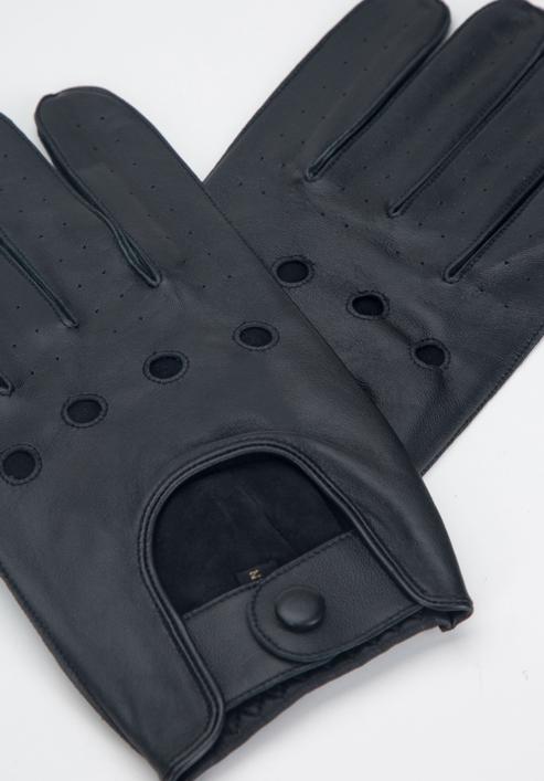 Men's leather driving gloves, black, 46-6A-001-4-XL, Photo 4