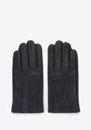 Męskie rękawiczki z gładkiej skóry, czarny, 45-6-457-1-S, Zdjęcie 3