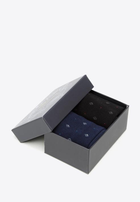 Men's socks gift set, black-navy blue, 96-SM-S02-X2-40/42, Photo 3