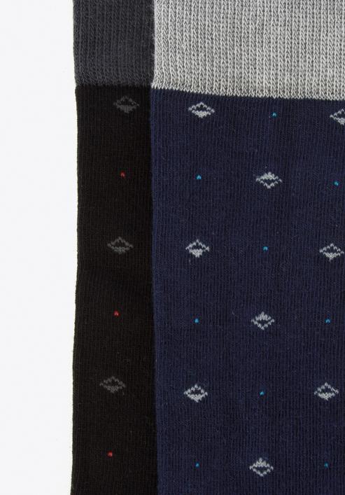 Men's socks gift set, black-navy blue, 96-SM-S02-X2-43/45, Photo 4