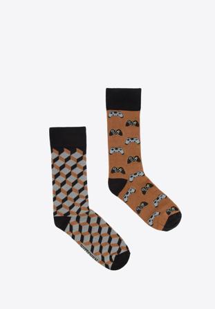 Men's socks gift set, brown-black, 96-SM-S02-X7-40/42, Photo 1