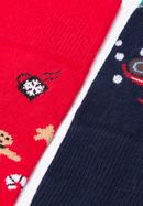 Men's Christmas pattern socks gift set - set of 2 pairs, navy blue-red, 98-SM-S02-X3-43/45, Photo 6