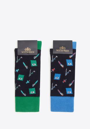 Men's socks, multicoloured, 93-SK-002-X1-43/45, Photo 1
